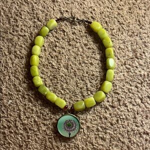 Flower Charm Beaded Necklace